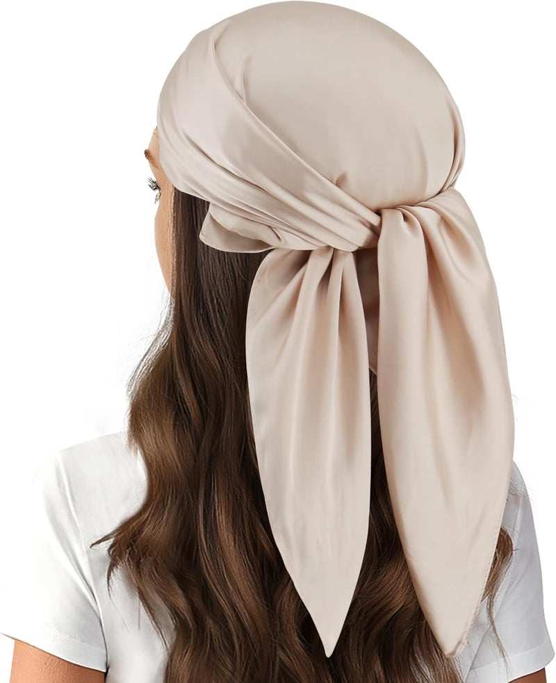 vimate Head Scarf for Women Hair 27'' Square Satin Silk Feeling Bnadana Neck Scarf Handbag Accessories Etc - Image 1